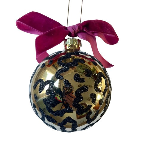 Gold Leopard Print Bauble