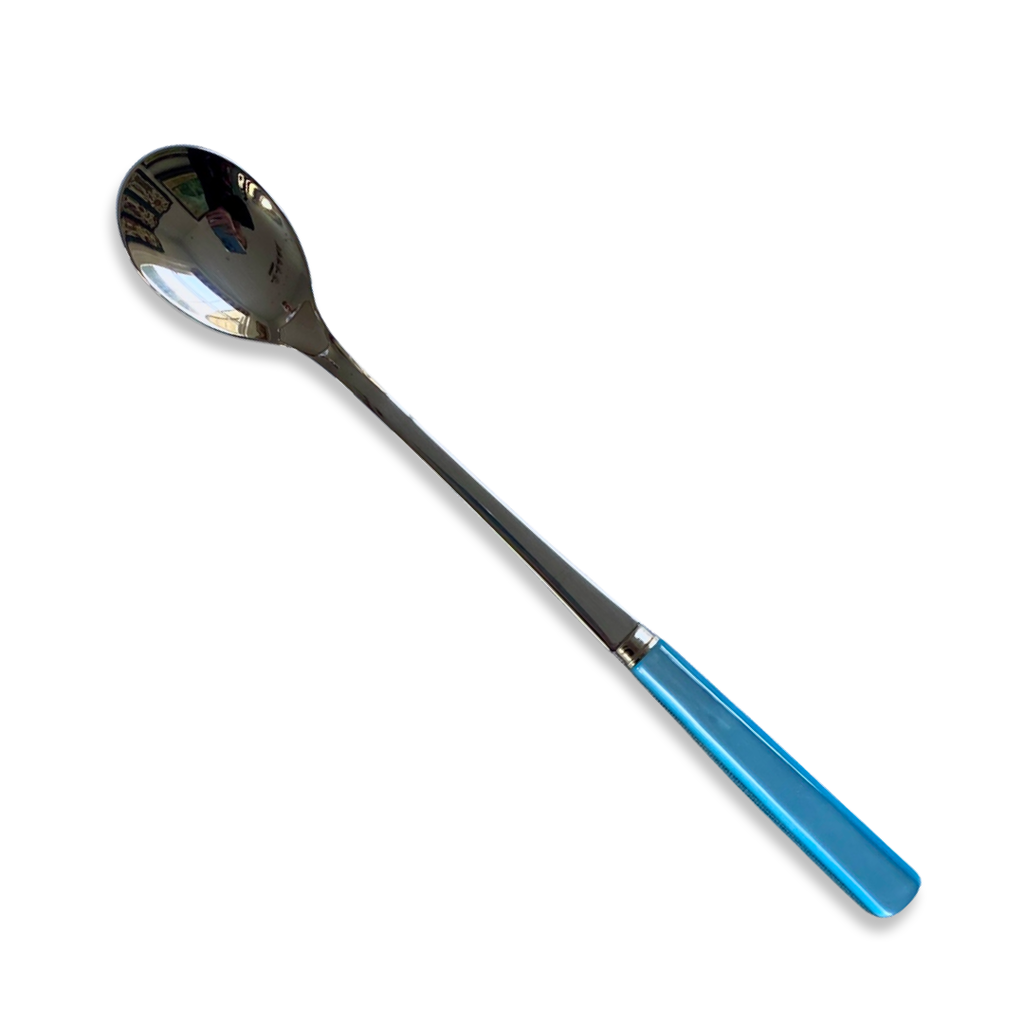 Pearly Cocktail & Ice Cream Spoon - Baby Blue