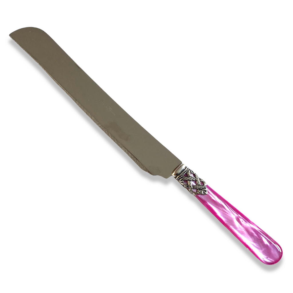 Baroque Bread Knife - Pearly Pink