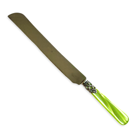 Baroque Bread Knife - Pearly Green